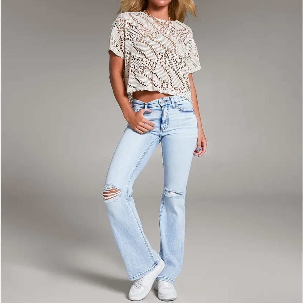BKE Payton Tailored Bootcut Distressed Jeans